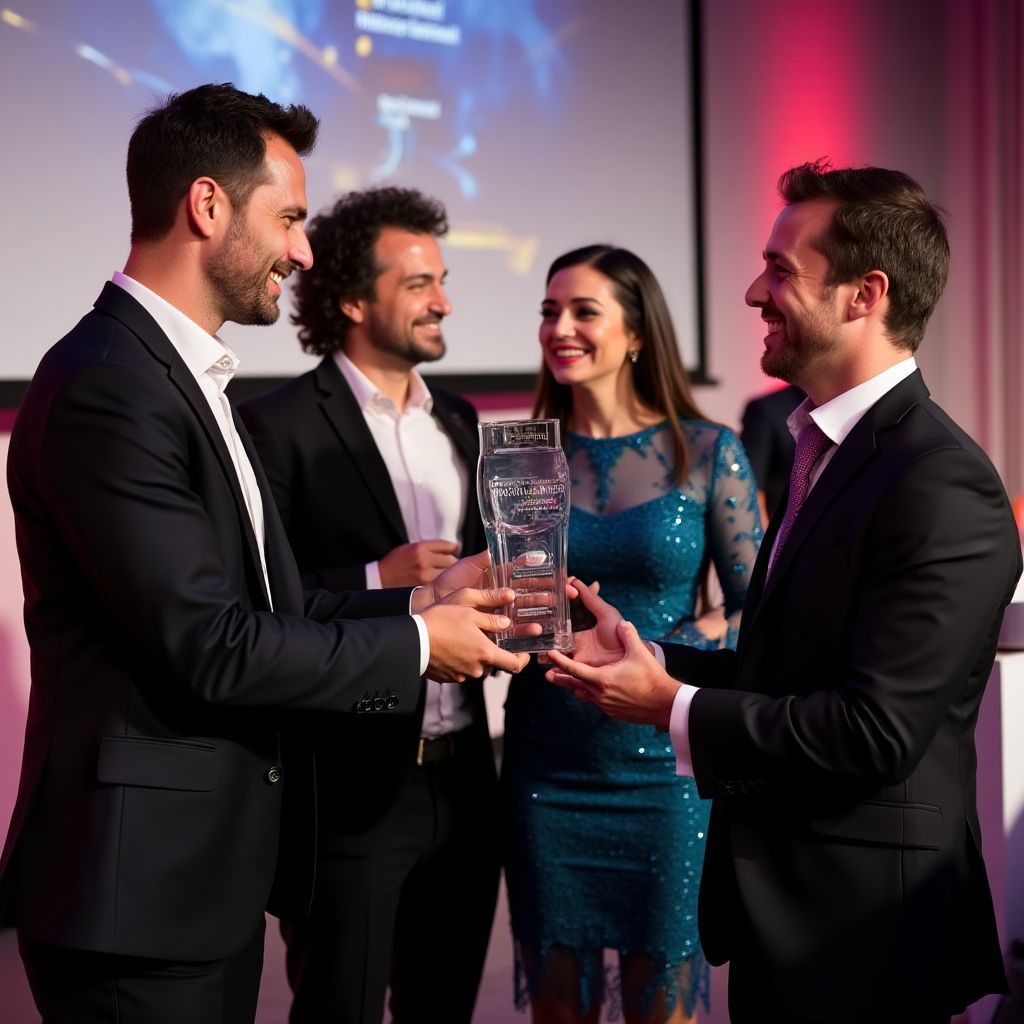 Xelptra receiving industry award